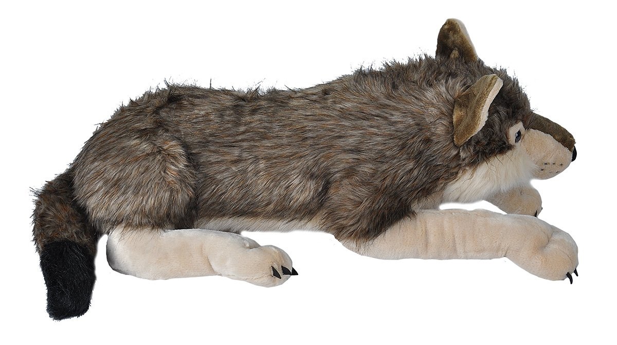 Wild Republic Cuddlekins Jumbo Lupo di Peluche, 76 cm - Imbottitura in PET Riciclato, Età da 0 Mesi, Aspetto Realistico