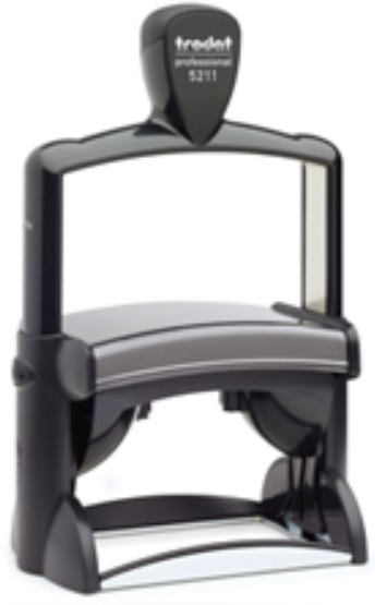 Trodat 5211 Timbro Autoinchiostrante Professionale 85x55 mm, 12 Righe, Acciaio Nero