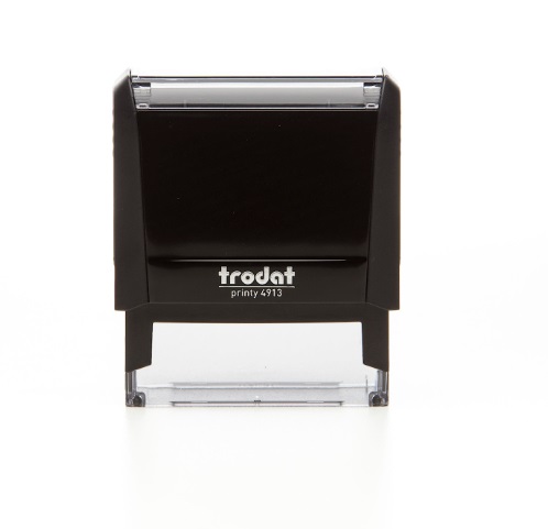 Trodat Timbro Autoinchiostrante Printy 4912 - Personalizzabile - 47x18 mm - 5 Righe - Nero - Plastica Riciclata