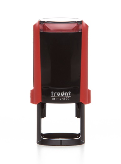 Trodat Timbro Autoinchiostrante PRINTY 4630 - Ø 30 mm - Plastica Nera - Inchiostro Indelebile