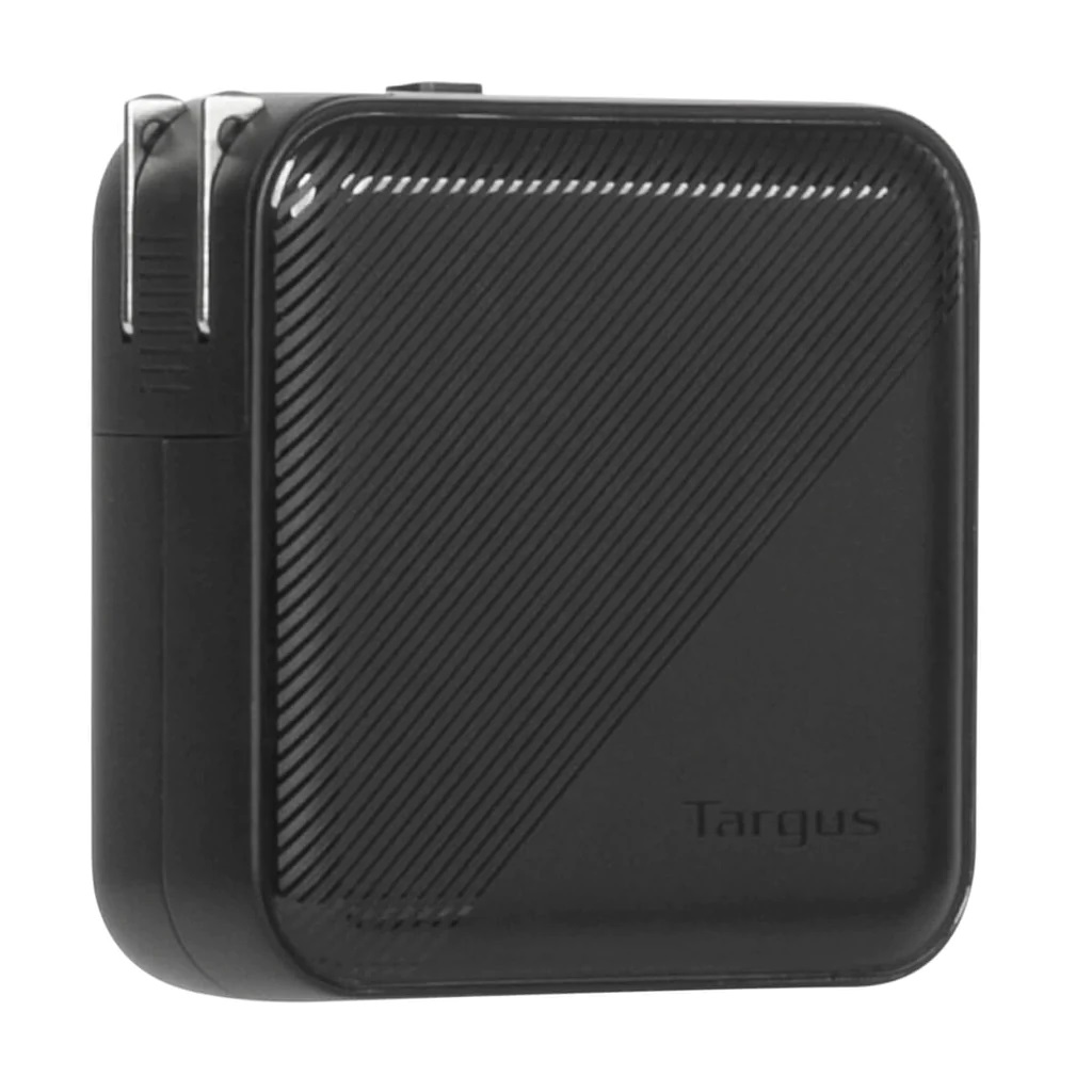 Targus Caricatore GaN 100W Multiporta con 2 USB-C e 2 USB-A per Viaggio - Nero