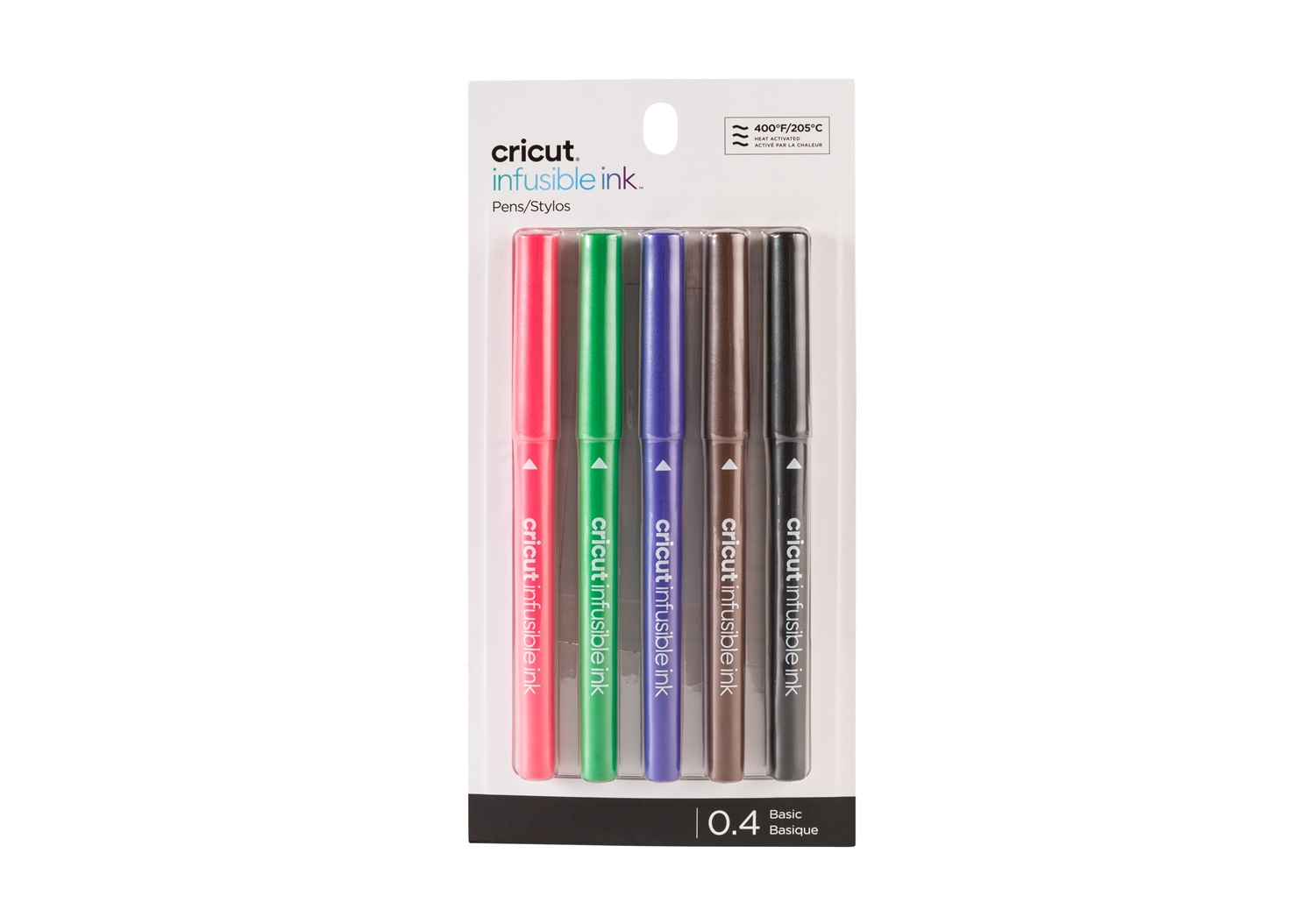 Cricut Penne Infusible Ink™ 0,4 mm - Set da 5 Pezzi in Prugna, Pavone, Rosa Scuro, Oliva e Bordeaux