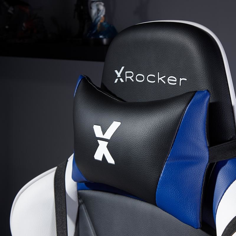 XROCKER Sedia Gaming Agility Blu - Design Ergonomico e Imbottitura Confortevole