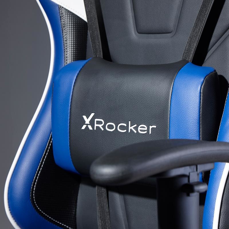 XROCKER Sedia Gaming Agility Blu - Design Ergonomico e Imbottitura Confortevole