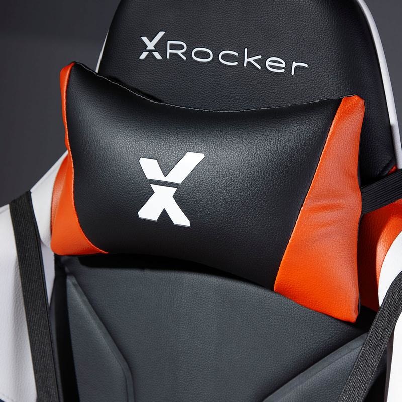 X Rocker Agility - Sedia da Gioco Ergonomica per Ufficio e Esport, Fino a 100kg, Nero/Arancione