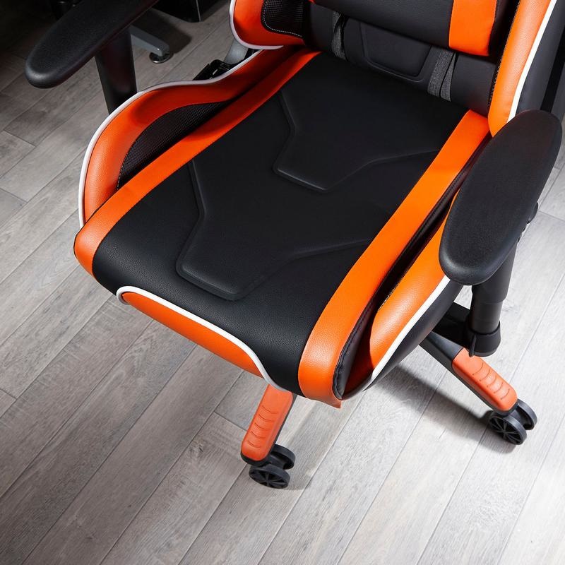 X Rocker Agility - Sedia da Gioco Ergonomica per Ufficio e Esport, Fino a 100kg, Nero/Arancione