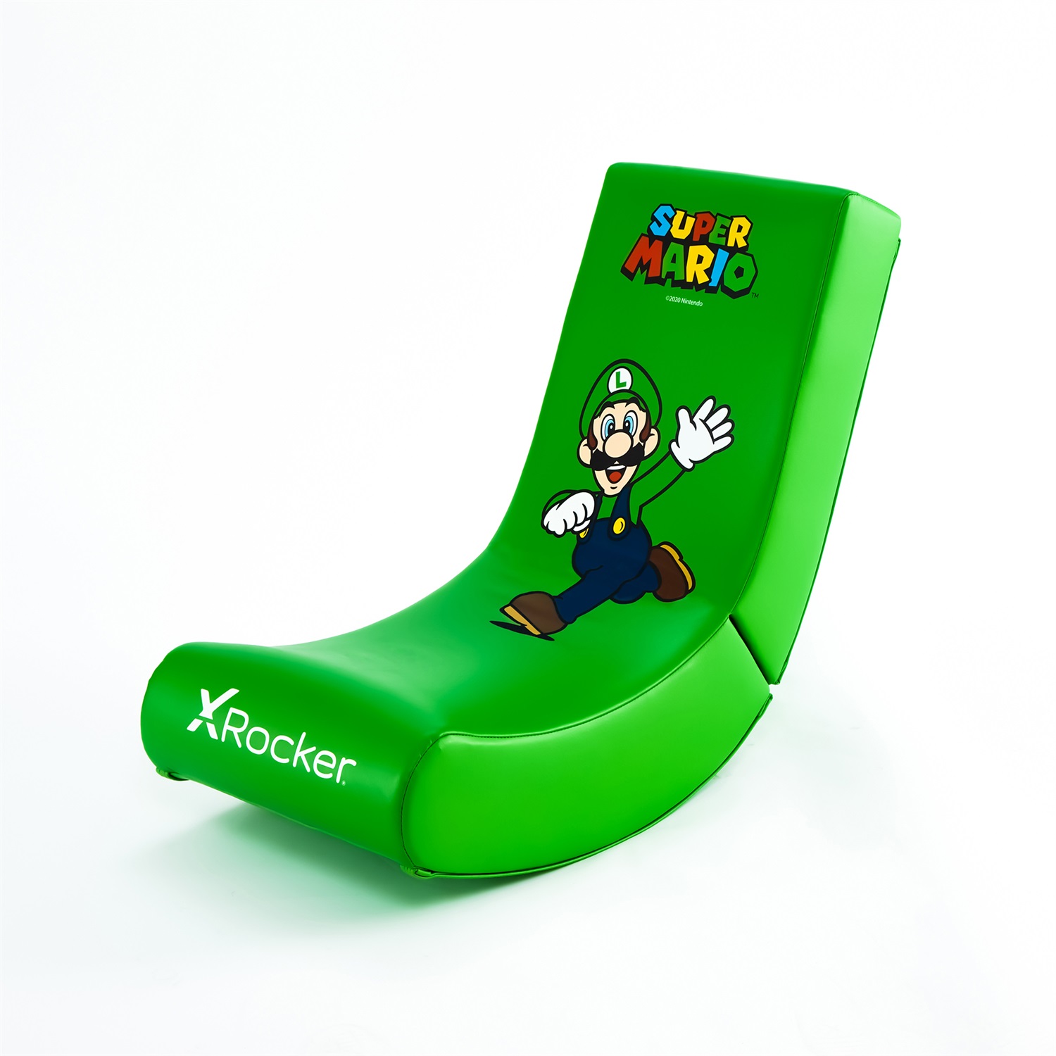 X Rocker Sedia da gioco Super Mario Joy Collection - Luigi, Verde, Ecopelle, Pieghevole, Max 150kg