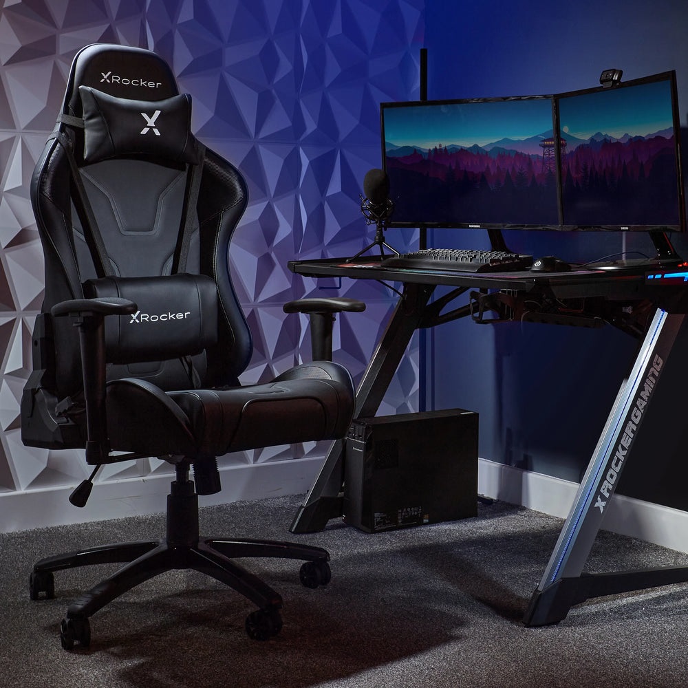 X Rocker Sedia Gaming Ergonomica 2021032 - Fino a 100 kg, Adattabile per Comfort Ottimale