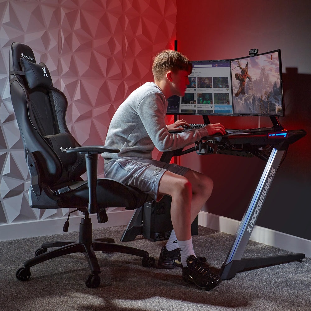 X Rocker Sedia Gaming Ergonomica 2021032 - Fino a 100 kg, Adattabile per Comfort Ottimale