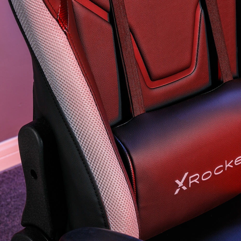X Rocker Agility Compact - Sedia da gaming RGB con illuminazione LED e app, ergonomica per bambini e ragazzi, colore Nero