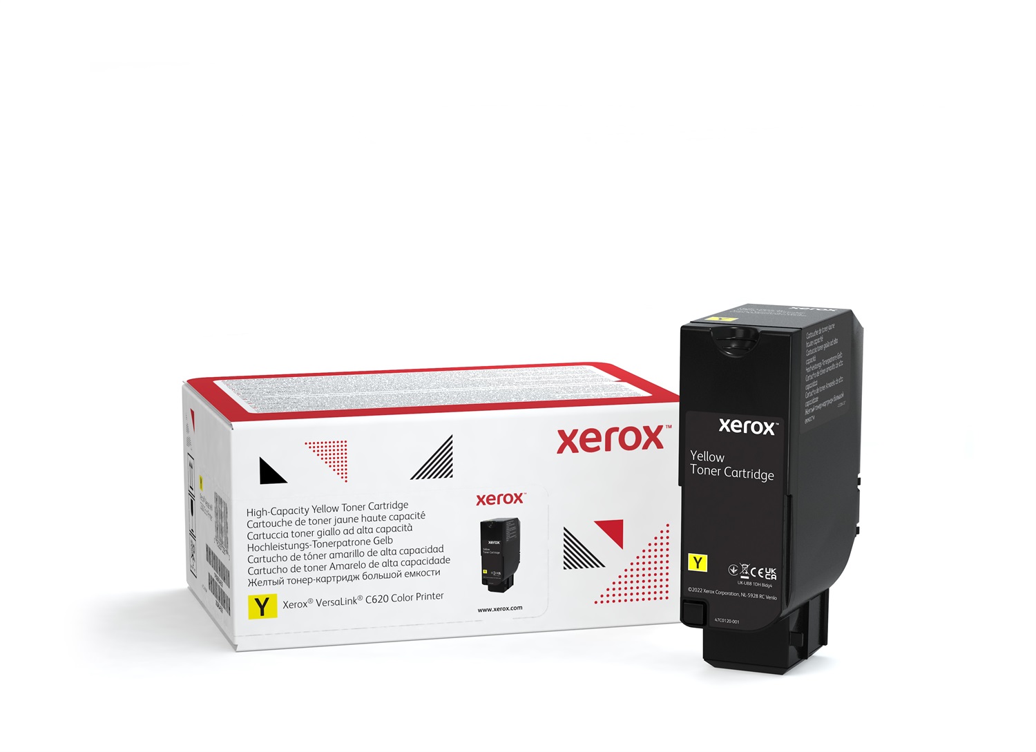 Xerox Cartuccia Toner Giallo Alta Capacità 12000 Pagine per Stampante a Colori VersaLink C620 (006R04627)