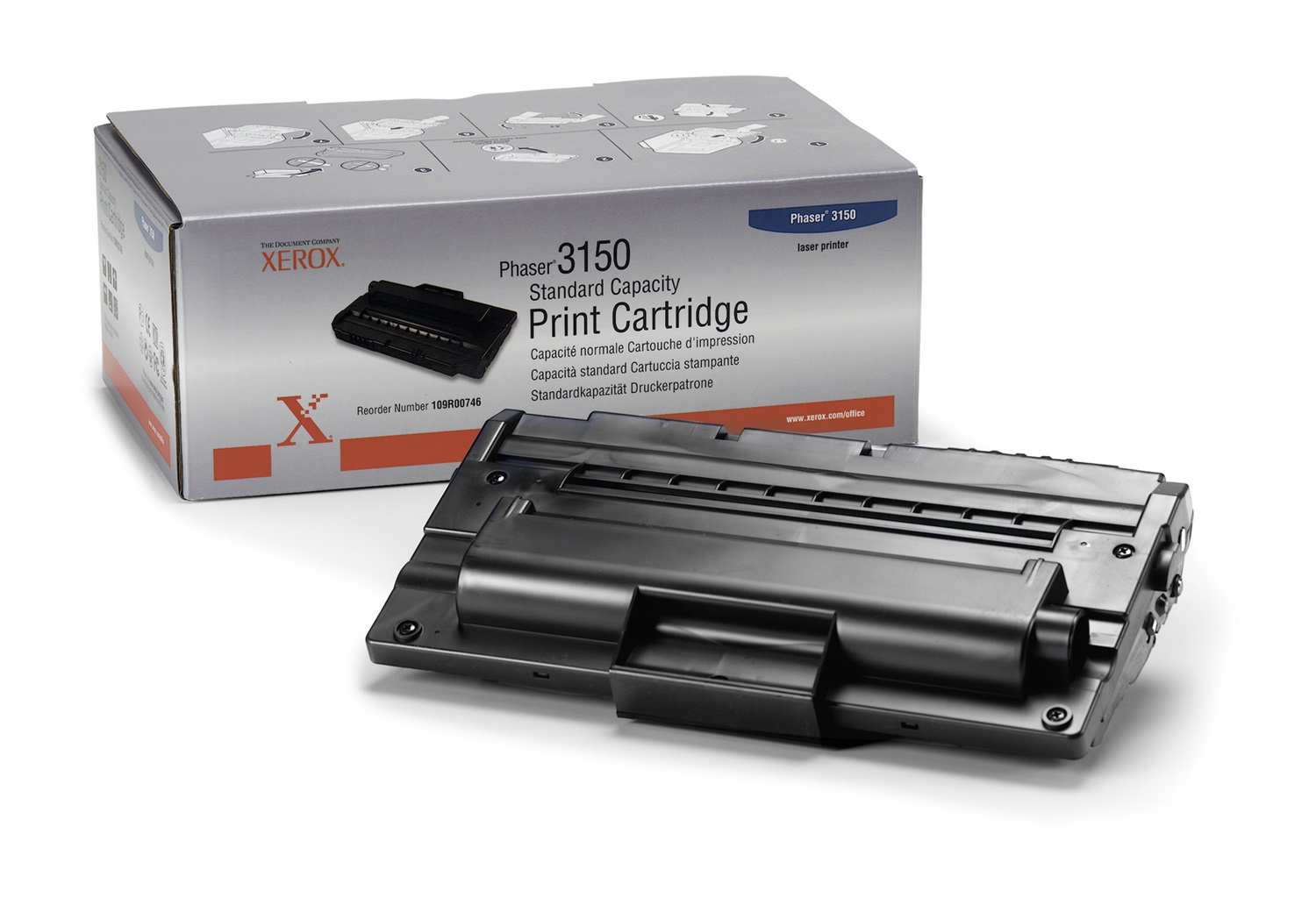 Xerox Toner Originale 109R00746 per Phaser 3150 - Capacità 3.500 Pagine