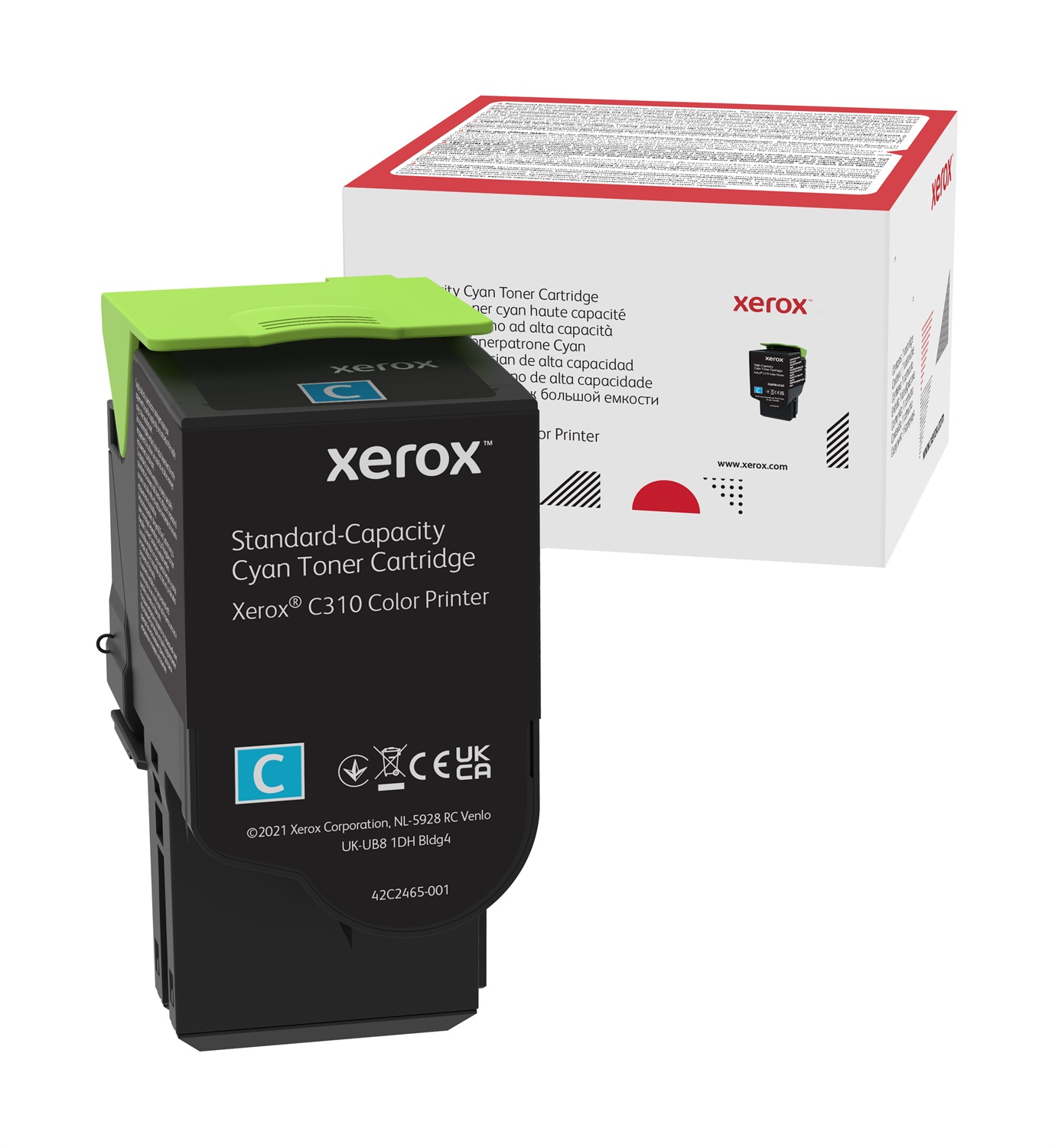 Xerox Cartuccia Toner Ciano Originale 006R04357 - Capacità Standard da 2000 Pagine per Stampante a Colori C310/C315