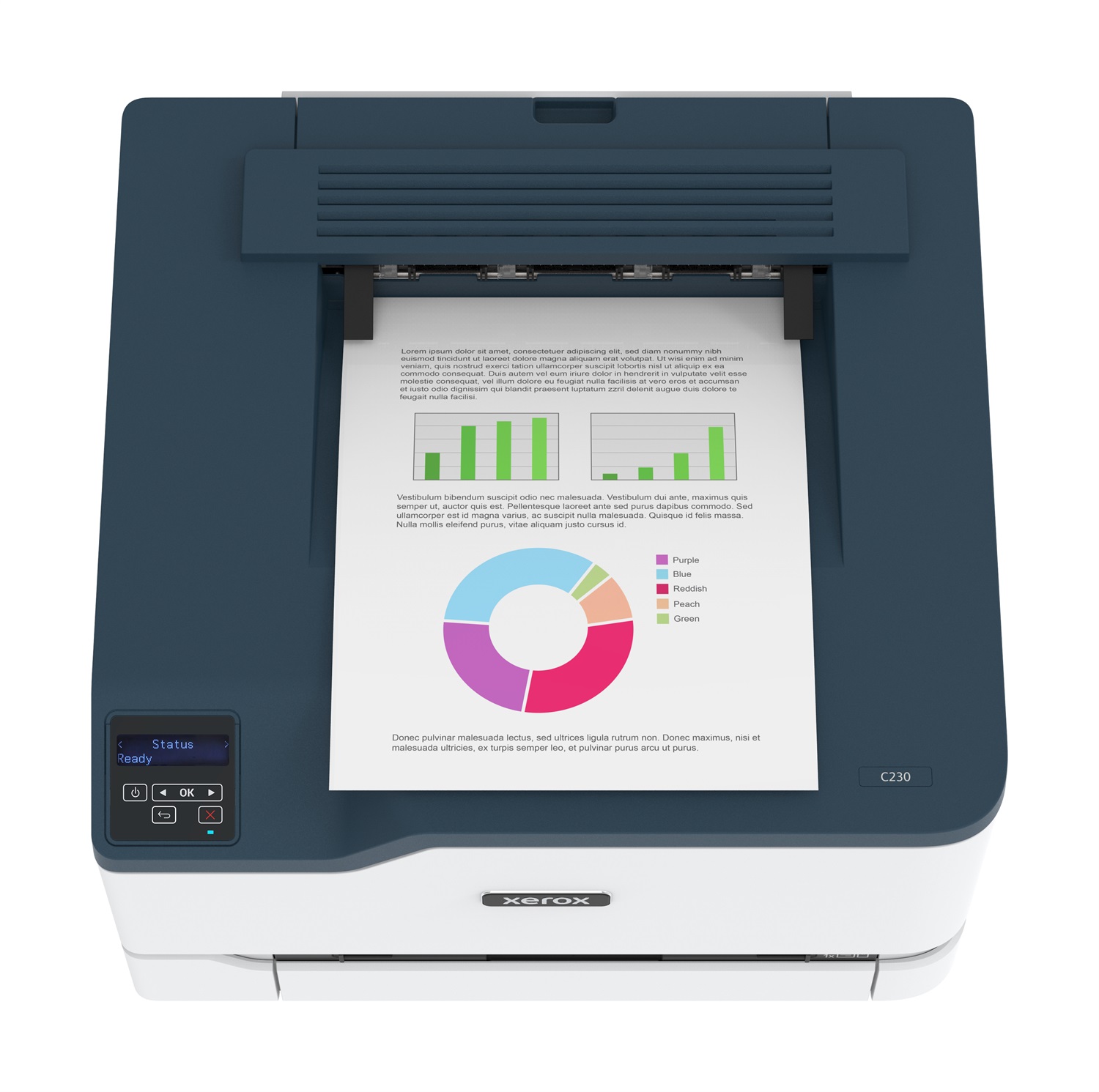 Xerox C230 Stampante Laser a Colori A4 22 ppm Fronte/Retro Wireless con Wi-Fi, Ethernet e USB - 2 Vassoi, Risoluzione 600 x 600 DPI