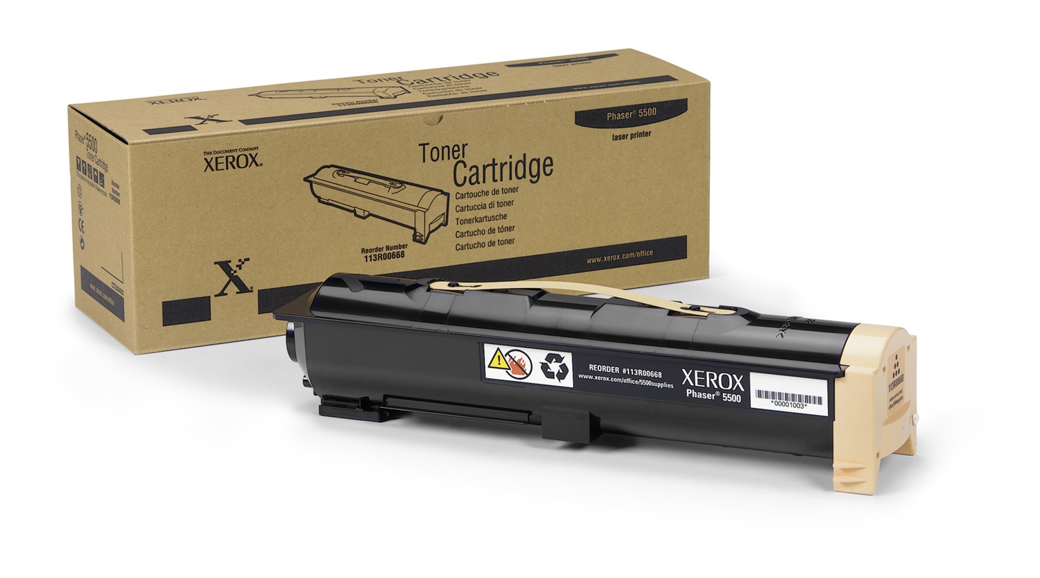 Xerox Cartuccia Toner Nero 113R00668 per Phaser 5500 - 30.000 Pagine