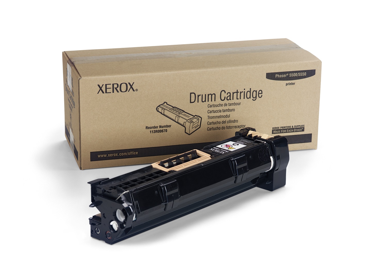 Xerox Phaser 5500/5550 - Tamburo di Stampa Originale 113R00670 - Resa 60.000 Pagine, Colore Nero, Quantità 1 pz