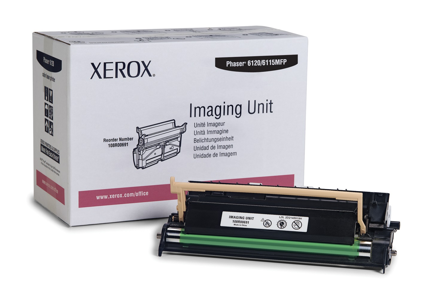 Xerox 108R00691 Unità Immagine e Tamburo - 20000 Pagine B/N, 10000 Pagine Colore - Compatibile con Phaser 6115, 6115MFP, 6120