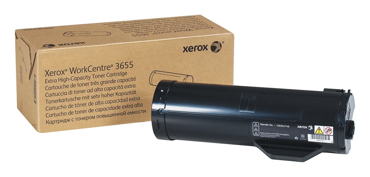 Xerox Cartuccia Toner Nero Altissima Capacità 25900 Pagine per WorkCentre 3655/3655i (106R02740)