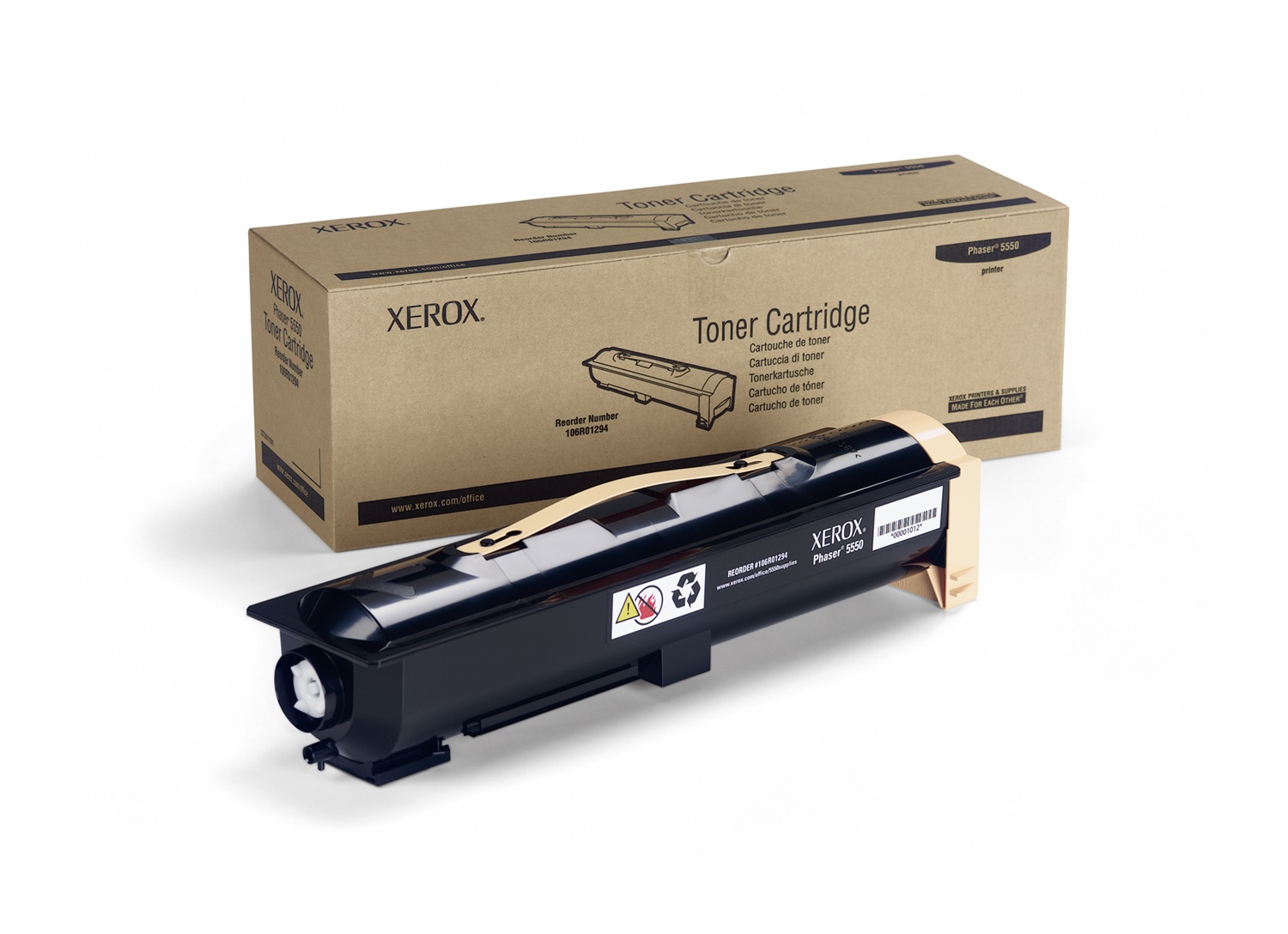 Xerox Cartuccia Toner Nero Originale 106R01294 per Phaser 5550 - Fino a 35000 Pagine