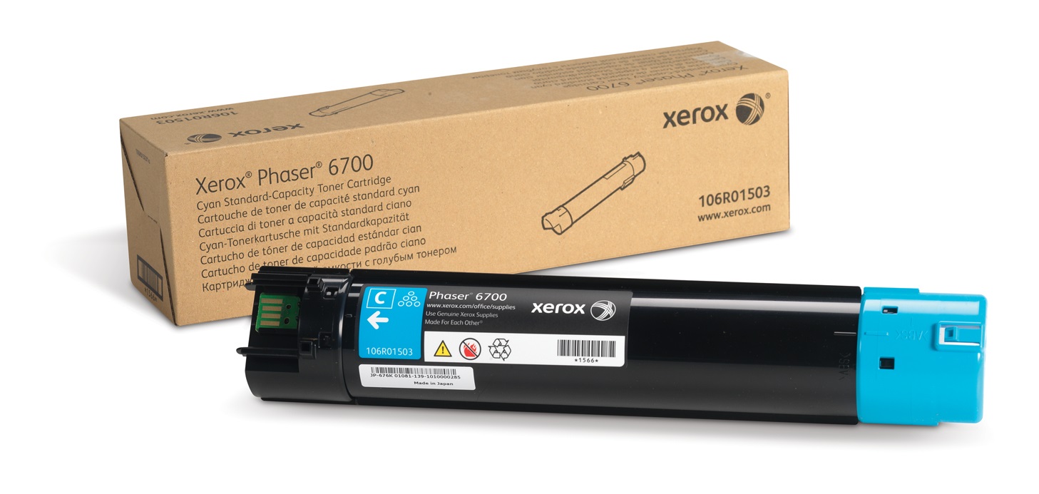 Xerox Toner Ciano 106R01503 per Phaser 6700 - Capacità Standard 5.000 Pagine