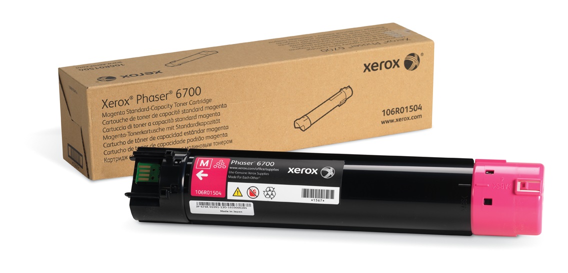 Xerox Toner Magenta 106R01504 - Capacità Standard 5.000 Pagine per Phaser 6700 e Modelli Compatibili