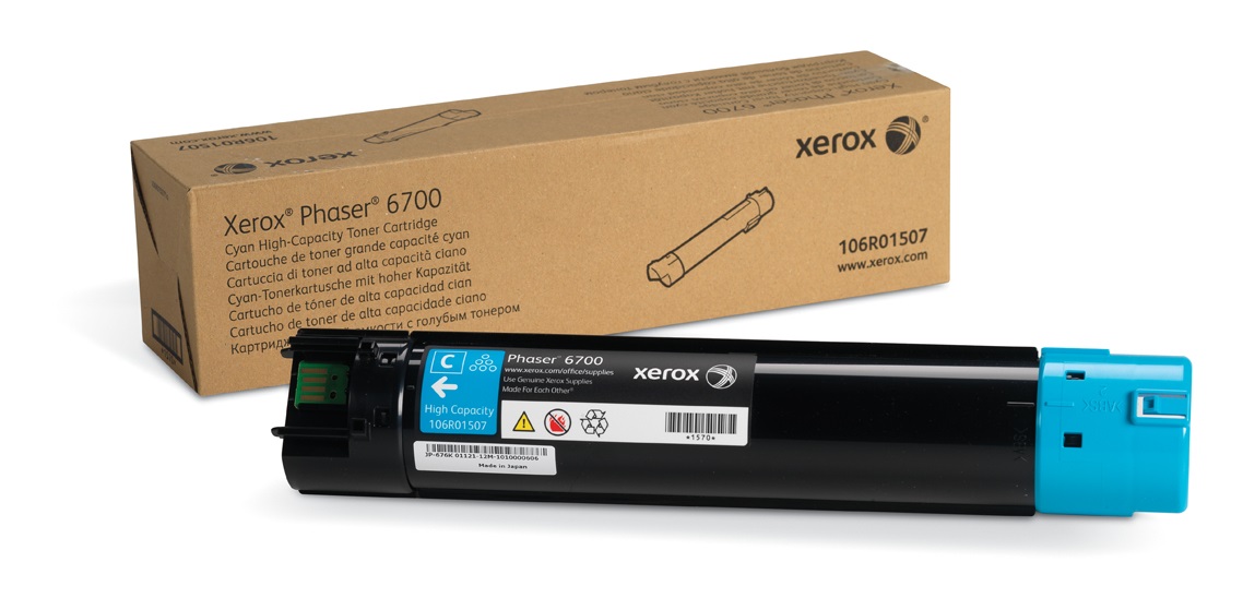 Xerox Toner Ciano Alta Capacità 106R01507 - 12000 Pagine per Phaser 6700, 6700DN, 6700DT, 6700DX