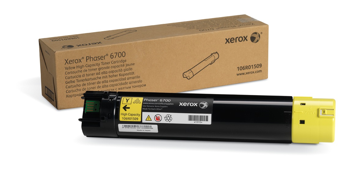 Xerox Cartuccia Toner Giallo Alta Capacità 106R01509 - 12000 Pagine per Phaser 6700, 6700DN, 6700DT, 6700DX