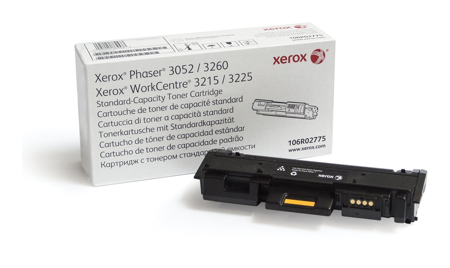 Xerox Cartuccia Toner Nero 106R02775 - Capacità Standard 1500 Pagine per Phaser 3052, 3260 e WorkCentre 3215, 3225