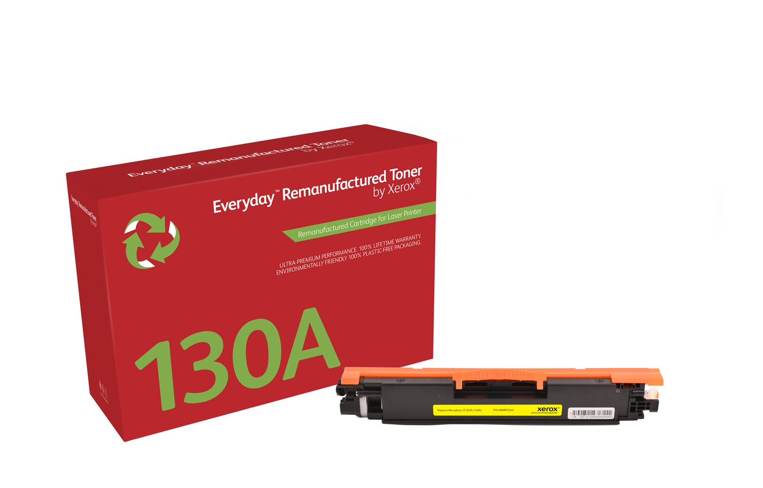 Xerox Toner Rigenerato Giallo Compatibile con HP 130A (CF352A) - Capacità Standard, Resa 1000 Pagine