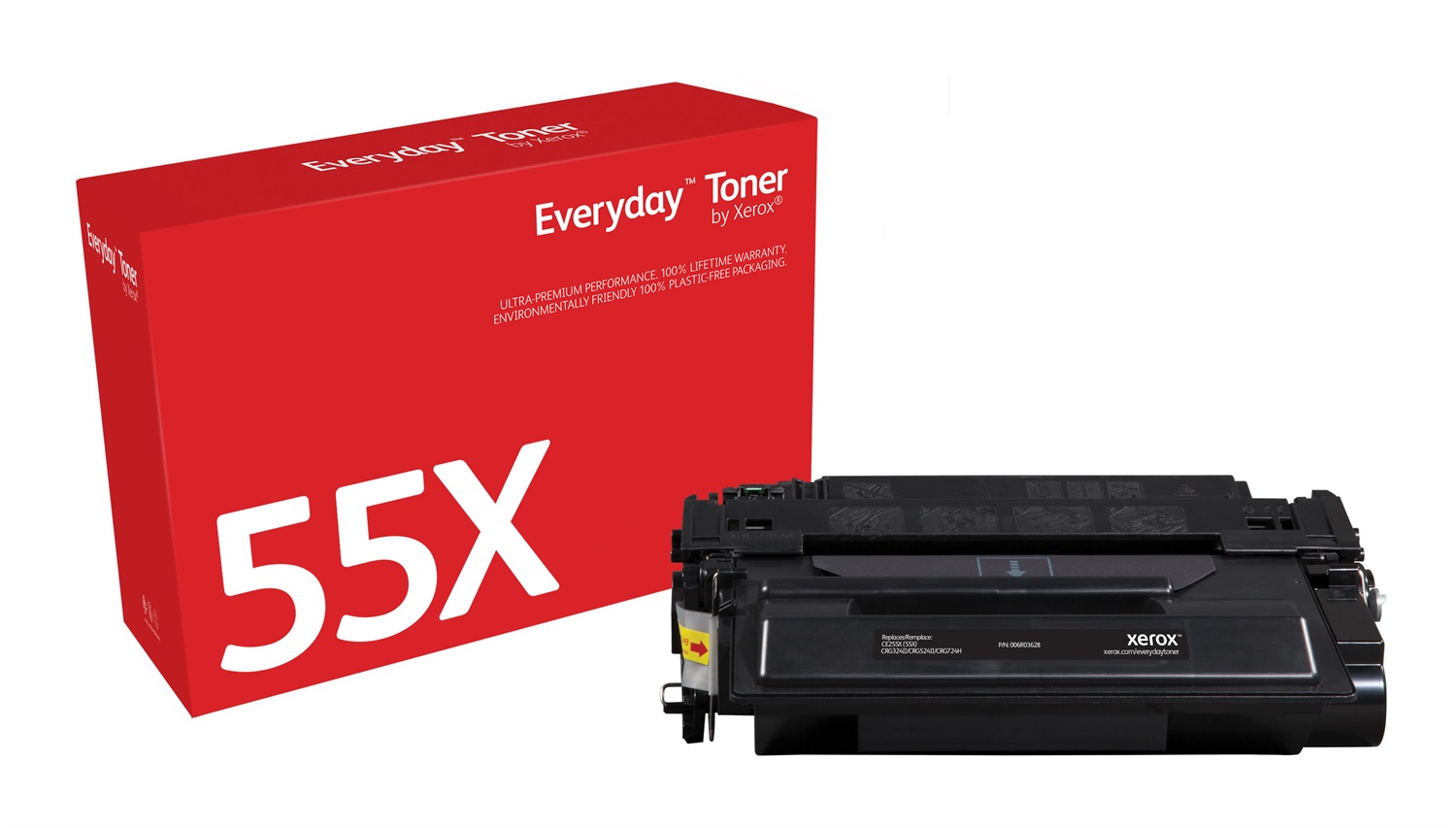 Xerox Everyday Toner ™ Nero compatibile con HP 55X (CE255X/ CRG-324II), High capacity, 12500 pagine, 1 pz