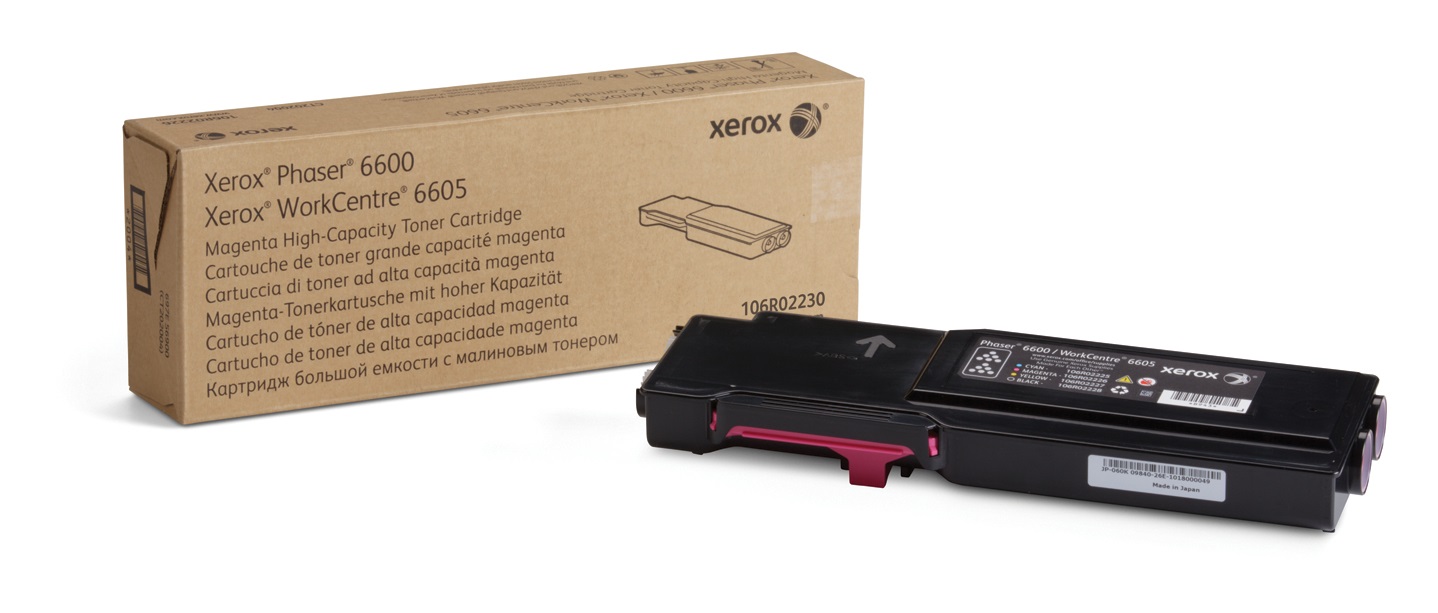 Xerox Toner Magenta 106R02230 - Alta Capacità 6000 Pagine per Phaser 6600 e WorkCentre 6605