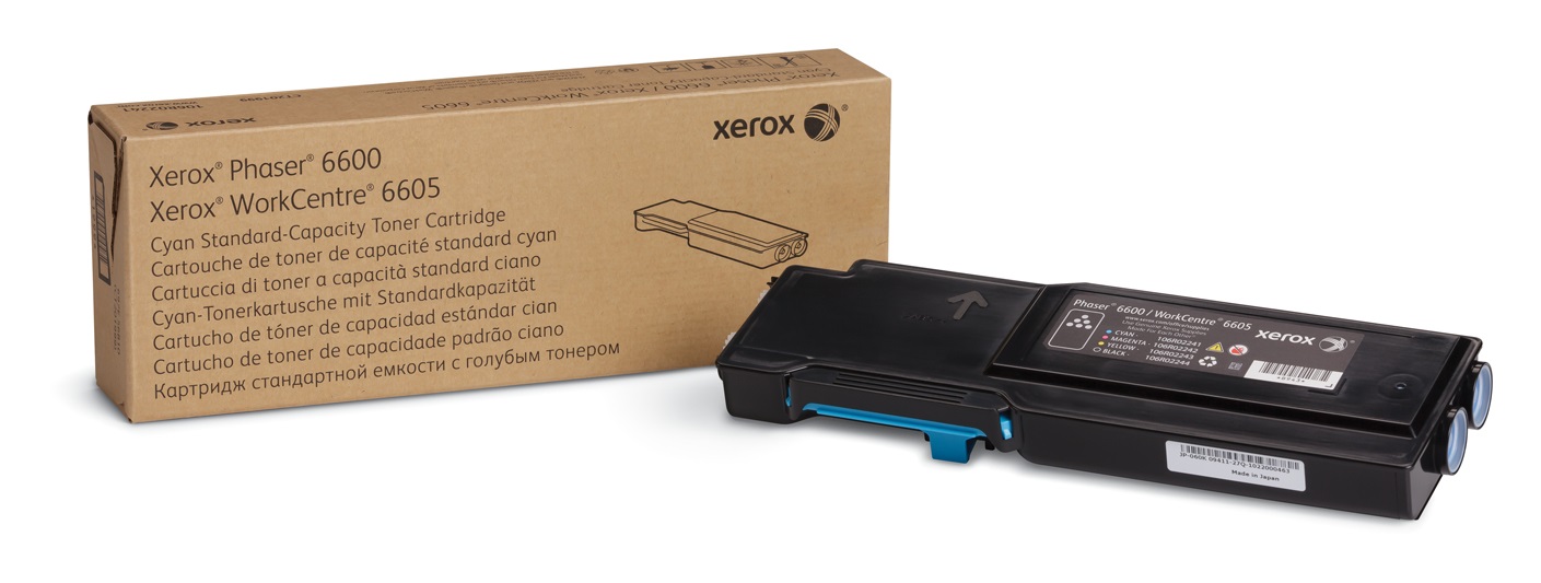 Xerox Cartuccia Toner Ciano 106R02245 - Capacità Standard 2000 Pagine per Phaser 6600 e WorkCentre 6605