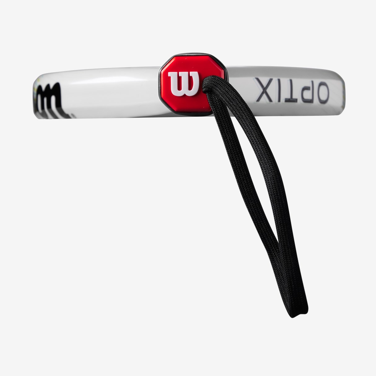 Wilson Optix V1 Racchetta da Padel Bianco in Fibra di Vetro per Principianti - 360 g, Bilanciamento 265 mm, Forma Rotonda