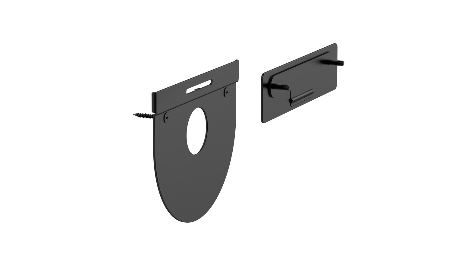 Logitech Tap Wall Mount - Supporto a parete Montaggio a muro Nero, Angolo di rotazione 14°, 244 mm x 179 mm x 58 mm