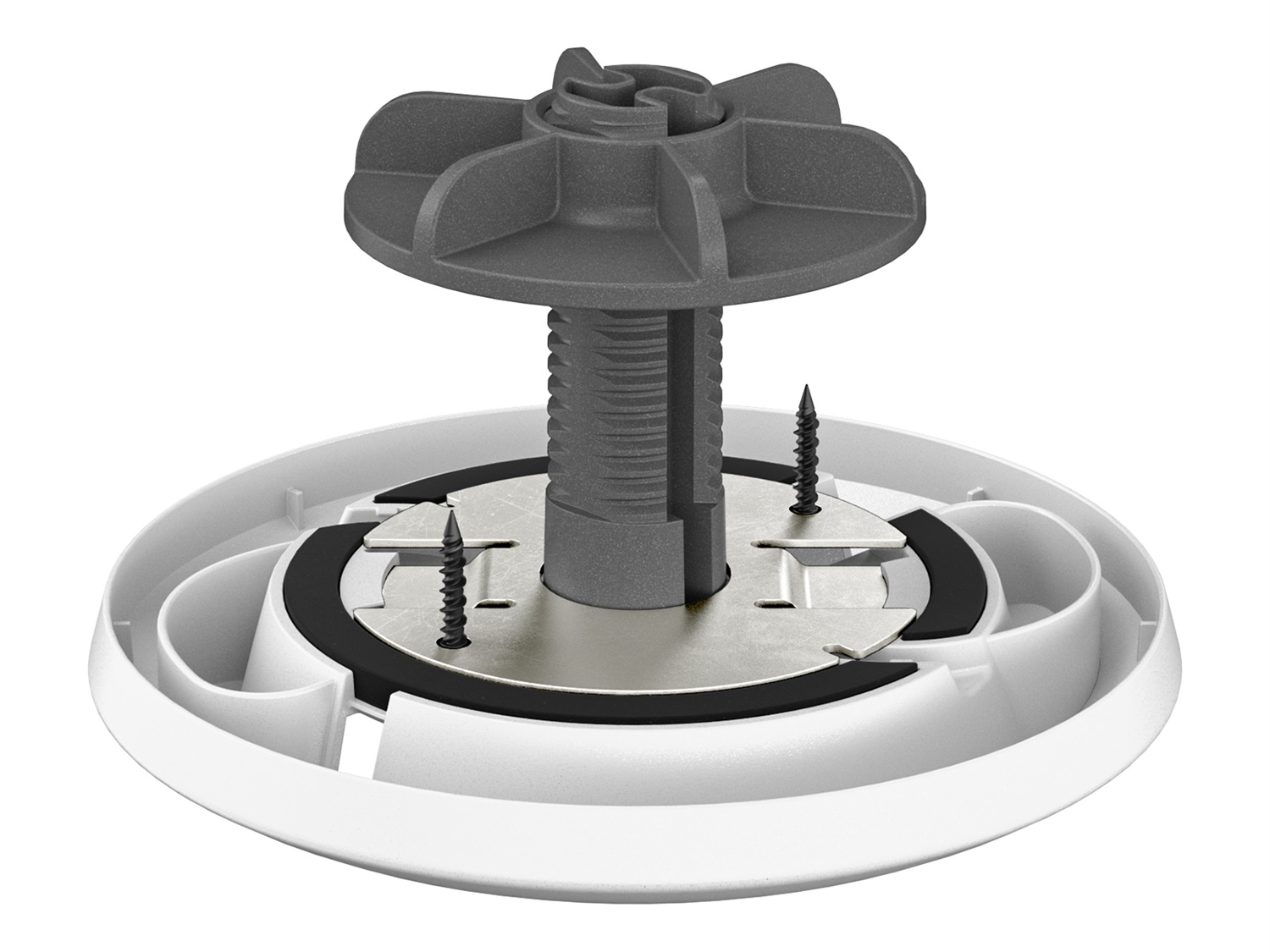 Logitech Mic Pod Mount - Supporto da tavolo e soffitto per Rally Mic Pod, Bianco, Diametro 14,6 cm