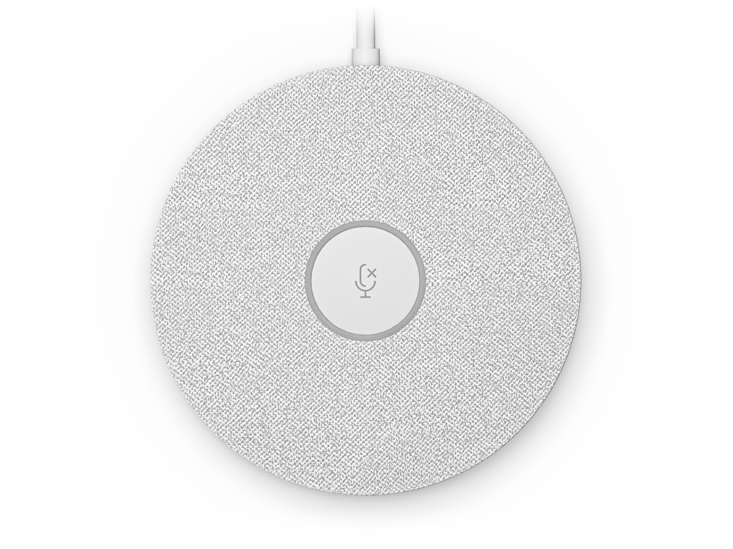 Logitech Rally Mic Pod Bianco - Microfono da tavolo Omnidirezionale, -27 dB, 90-16000 Hz, Cavo 4,5 m, Certificato Skype e Zoom