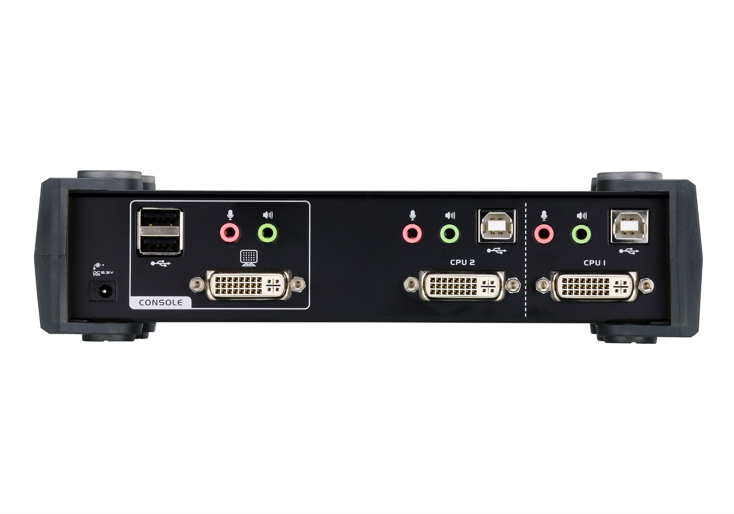ATEN CS1762A Switch KVM Nero - Selezione Computer con Pulsanti e Tasti di Scelta Rapida, Supporto Multipiattaforma e Risoluzione 1920 x 1200