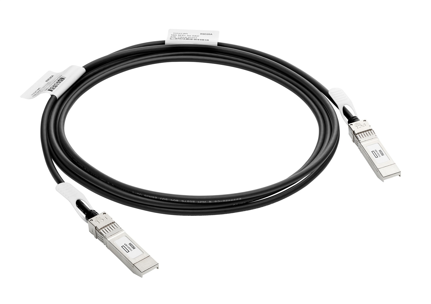 HPE Aruba Networking R9D20A Cavo InfiniBand e Fibra Ottica 3 m SFP a SFP Nero, Argento - 10 Gbit/s