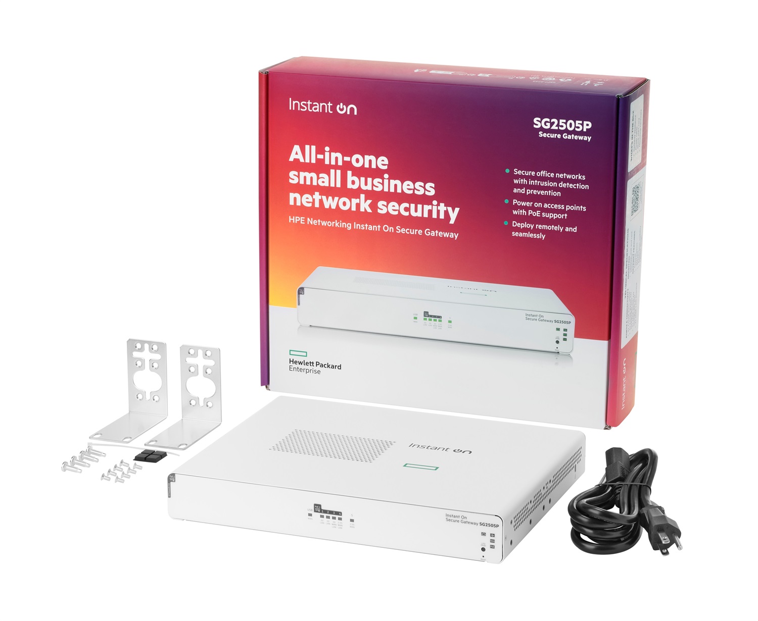 HPE Networking Instant On Secure SG2505P Gateway/Controller 5-Port 2.5G PoE 64W con Sicurezza di Livello Enterprise
