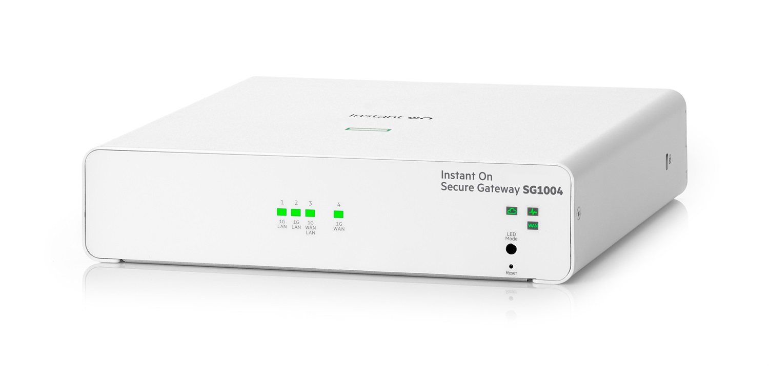 HPE Networking Instant On SG1004 Secure Gateway 4 Porte Gigabit con Alimentazione Esterna