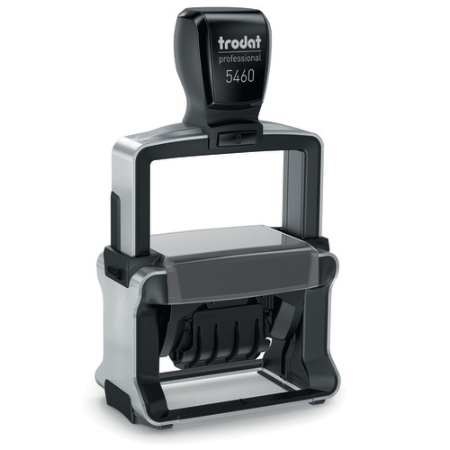 Trodat Professional 5460/L1 Datario Autoinchiostrante RICEVUTO - Acciaio 56x33 mm, Impugnatura Ergonomica
