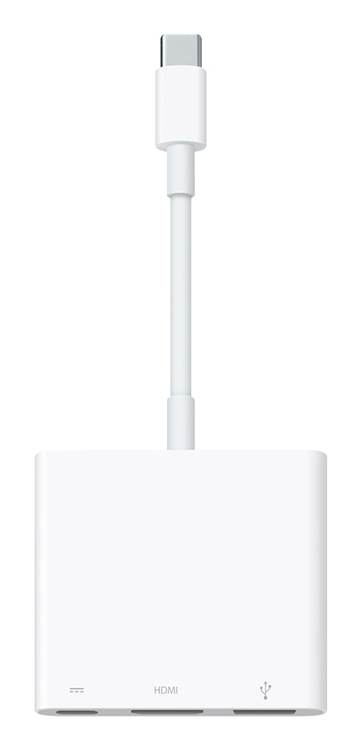 Apple Adattatore Multiporta USB-C a AV Digitale - MUF82ZM/A, HDMI, USB-A, Ricarica USB-C, 3840 x 2160 Pixel, Bianco