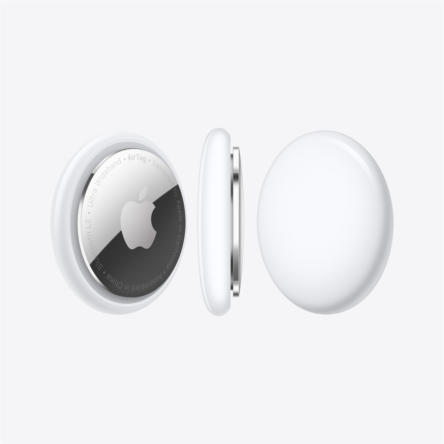 Apple AirTag - Localizzatore Bluetooth Argento e Bianco, IP67, con Altoparlante Integrato, Compatibile con iOS 14.5