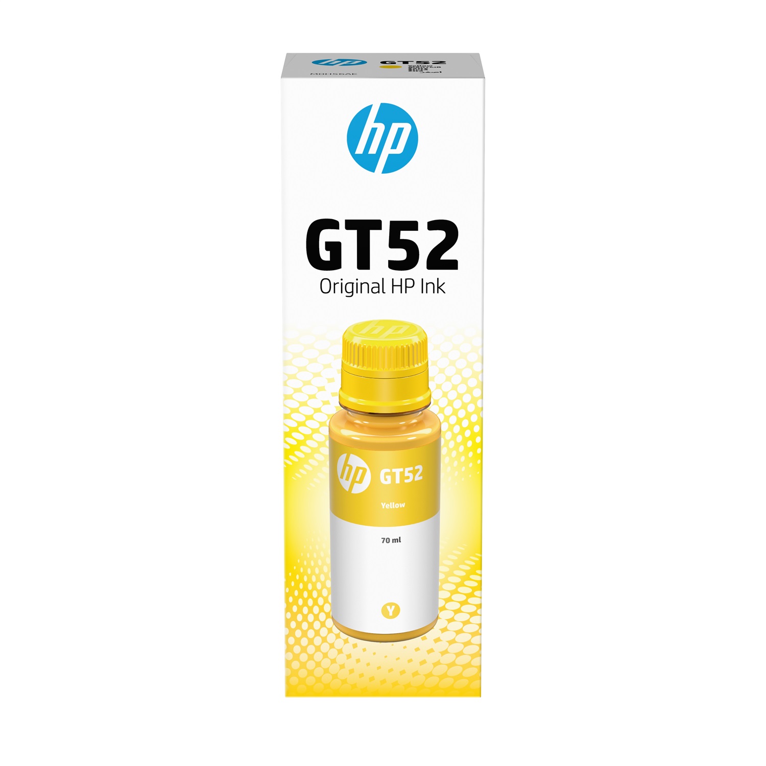 HP GT52 Originale - Flacone d'Inchiostro Giallo, 70 ml, 8000 Pagine