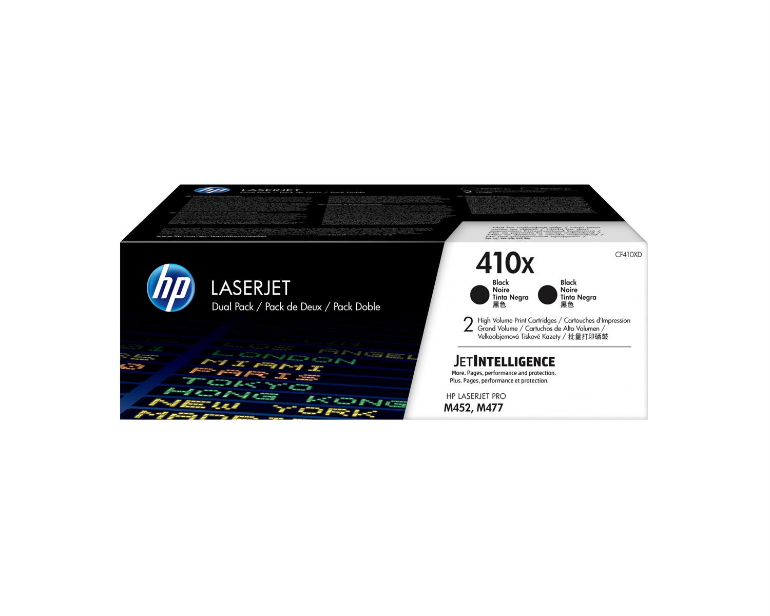 HP CF410XD - Confezione da 2 cartucce toner nero originale ad alta capacità, 13000 pagine