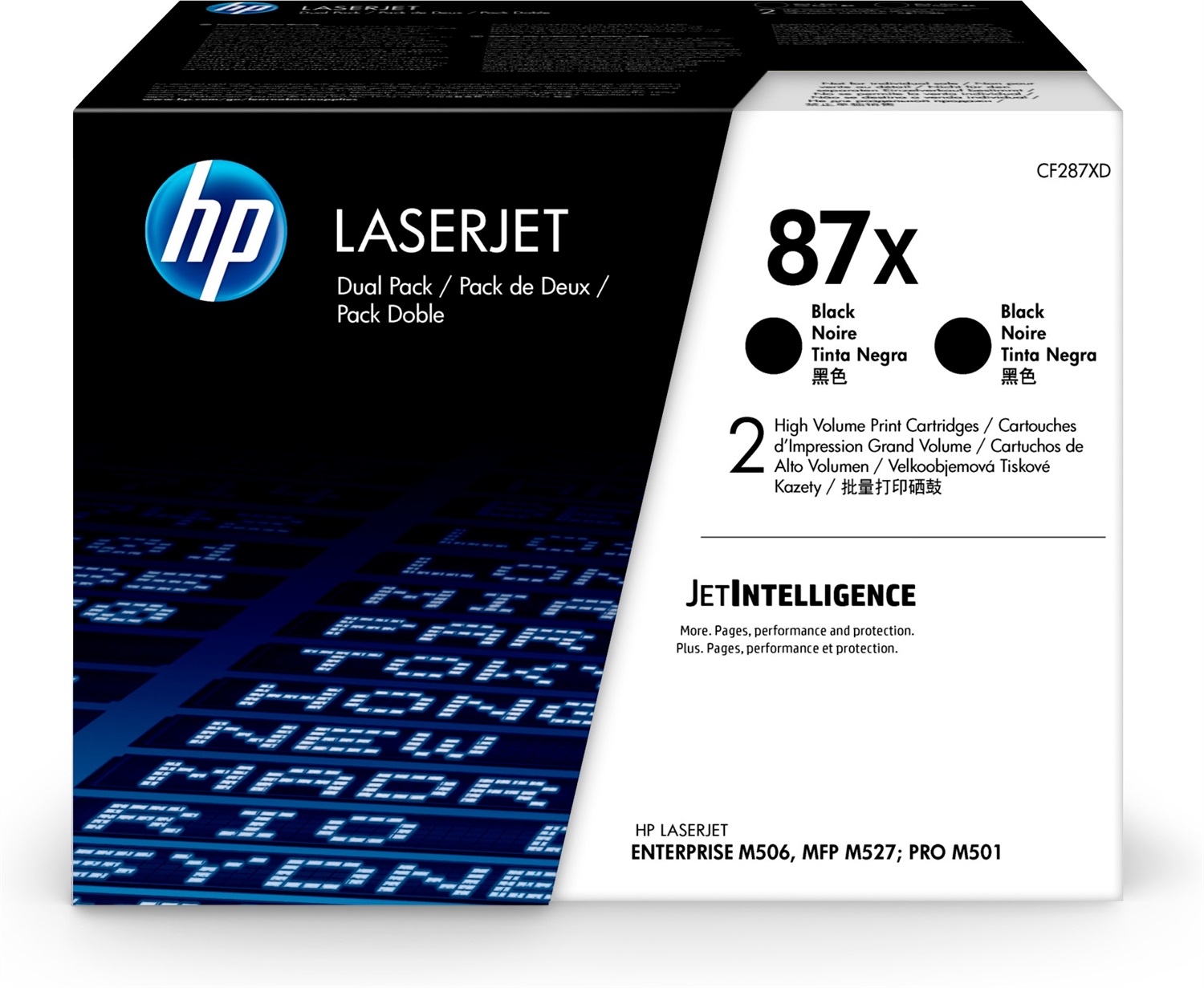 HP Confezione da 2 cartucce toner nero originale ad alta capacità LaserJet 87X - CF287XD, 36000 pagine, compatibile con LaserJet Enterprise e Pro