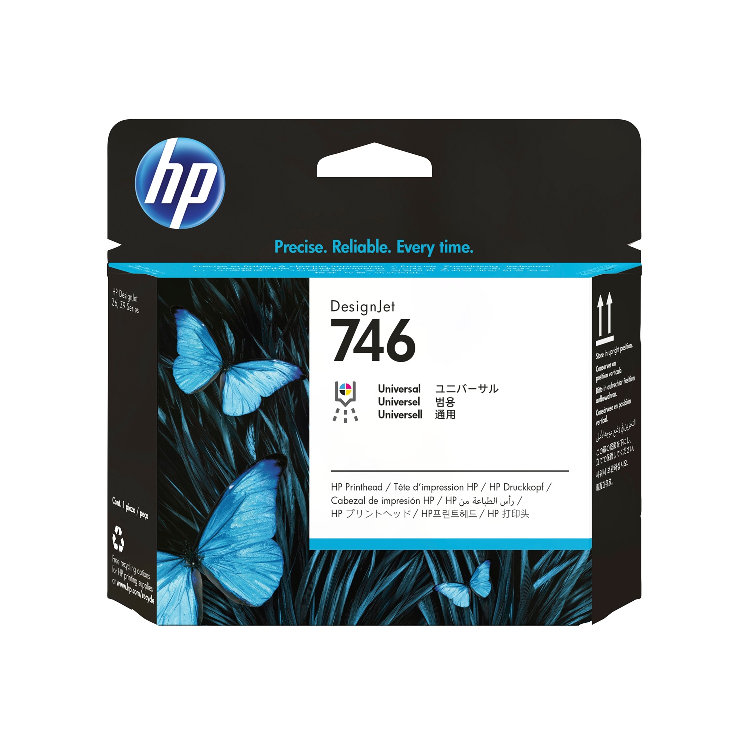 HP 746 Testina di Stampa Originale per DesignJet Z6, Z6dr, Z9 - P2V25A - C-M-Y-K