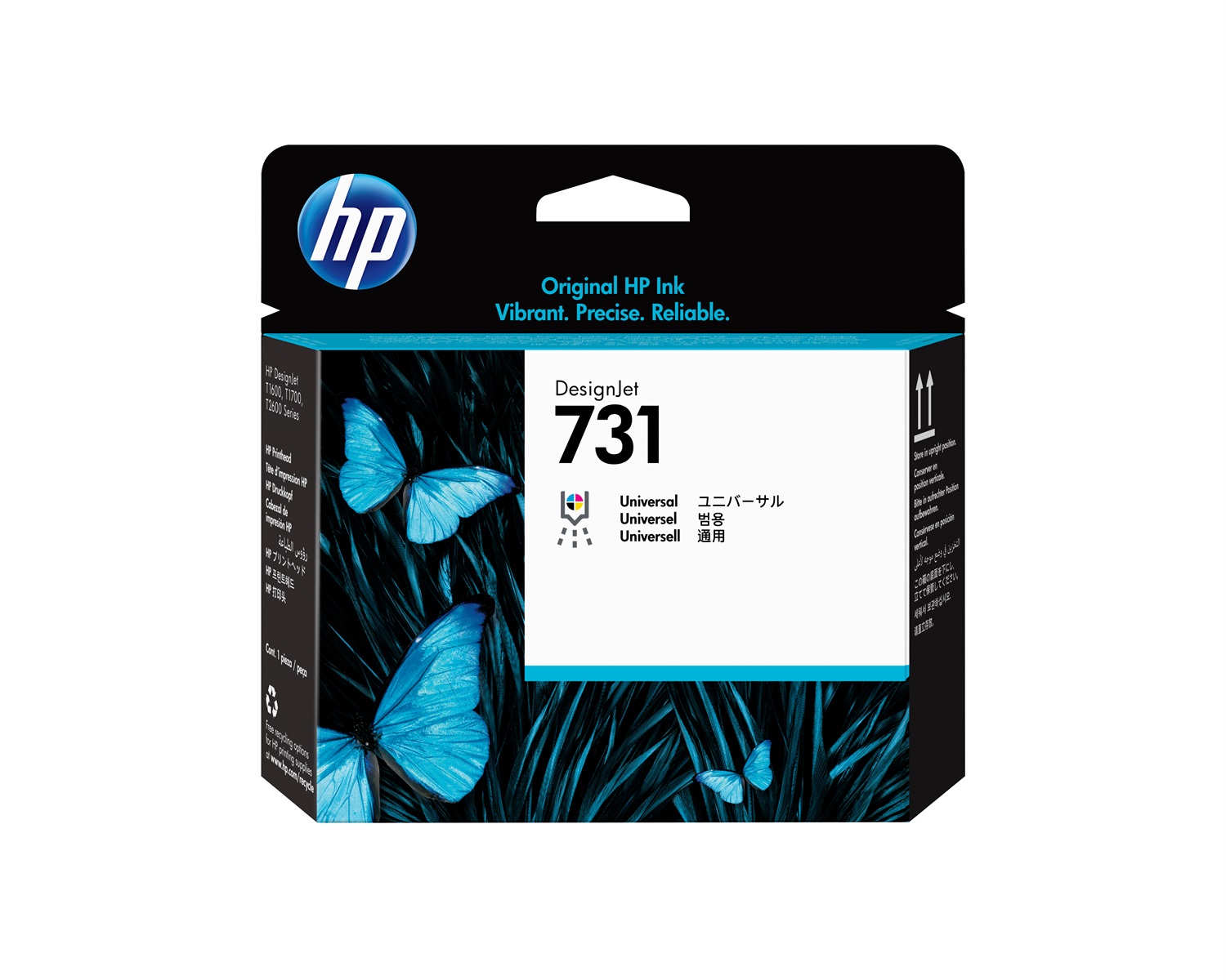 HP Testina di Stampa Originale DesignJet 731 P2V27A - Compatibile con T1700 e T1700dr, Getto Termico, Colori: Ciano, Grigio, Magenta, Nero, Giallo