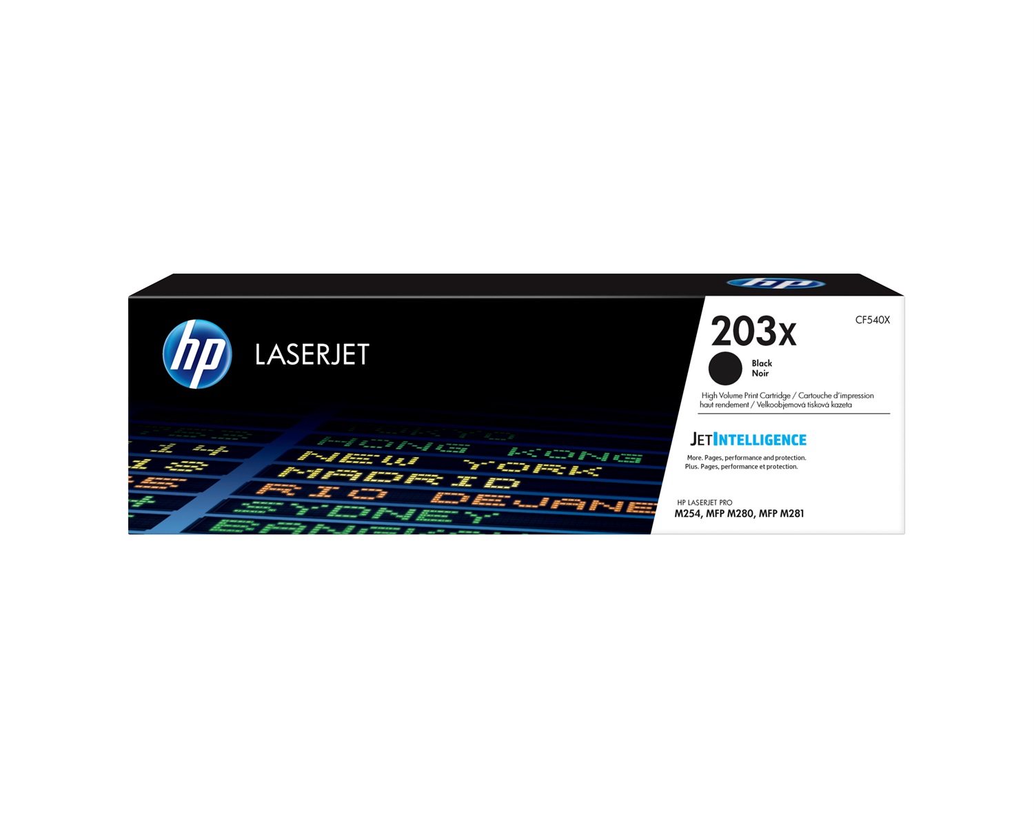 HP Cartuccia Toner Nero Originale CF540X 203X - Alta Capacità, 3200 Pagine, Compatibile con Color LaserJet Pro M254/MFP M280/M281