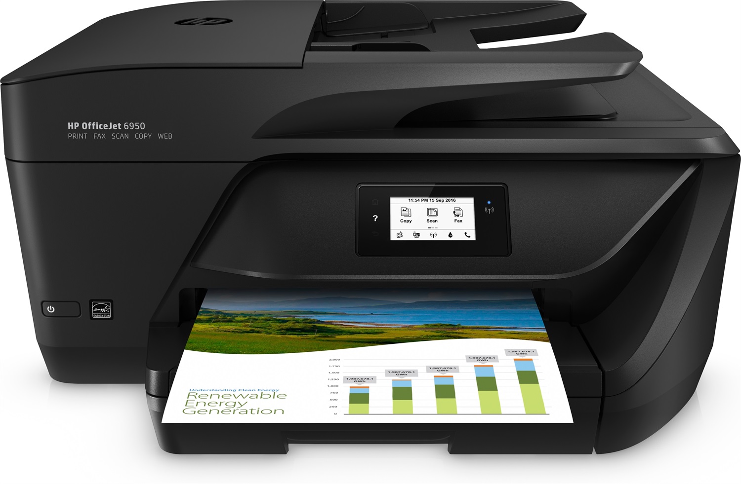 HP OfficeJet 6950 Multifunzione All-in-One A4 Wi-Fi Nero - Stampa a Colori, Fronte/Retro, Risoluzione 4800 x 1200 DPI